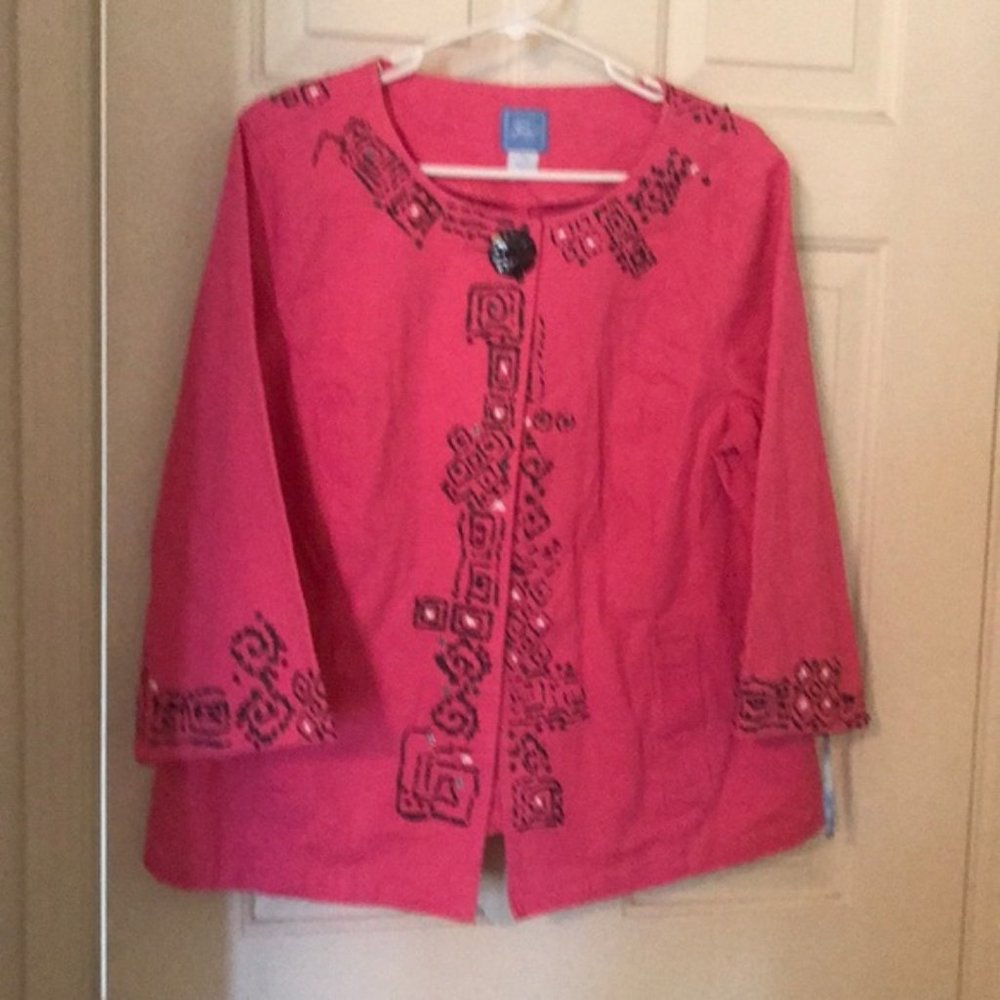 3 for $15 🦋🦋 Lark Lane pink and black blazer NWOT